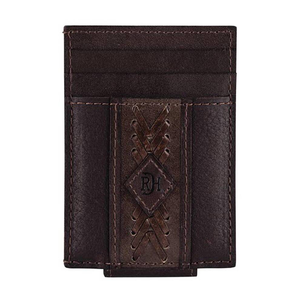 NEW RED DIRT HAT COMPANY men's genuine leather arrow stitch front pocket wallet